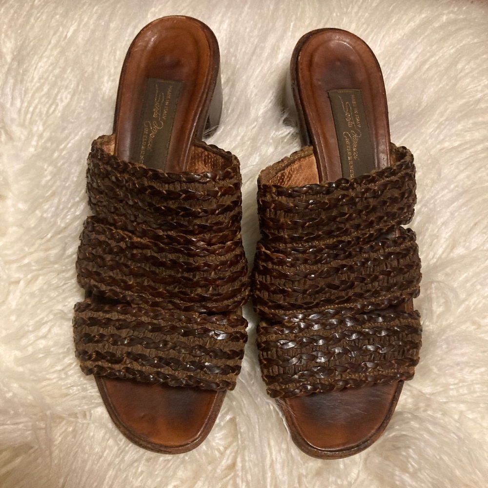 Size 6 Vintage Sesto Meucci Woven Leather Sandals